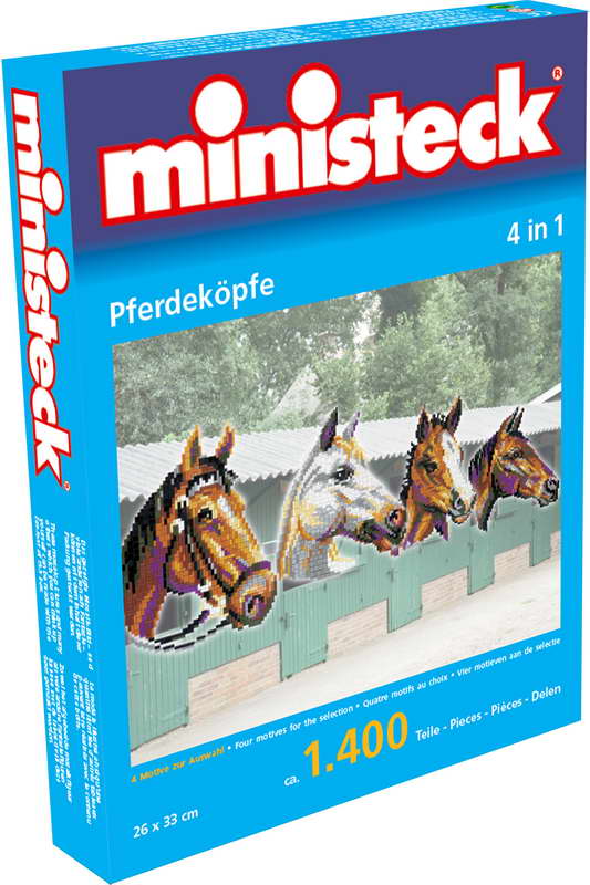 Ministeck MC31703 Ministeck paardenhoofden, 4 in 1, ca. 1.400 stukjes