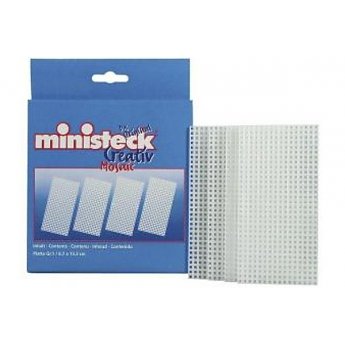 Ministeck MC40061 Ministeck / Stick-it, 6stuks grondplaat #1, 13,3 x 6,7 cm, 16x32 gaatjes 