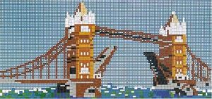 Ministeck MC42135 Stick-it Tower Bridge, ca. 2.000 steentjes,  verbindingsschijfjes, ophanghaakjes en heveltje 