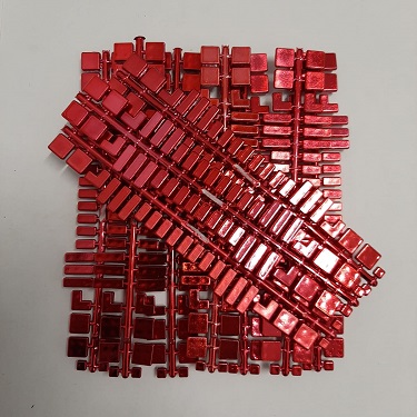 Ministeck MC633_10 10 x kleurstrip 633 metallic rood (40058)